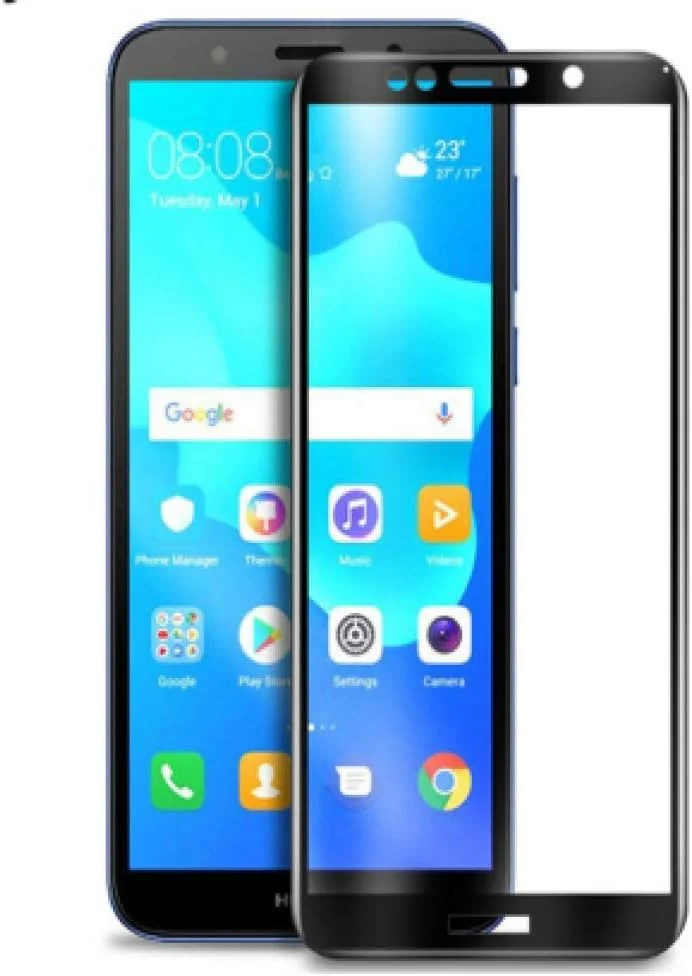 محافظ صفحه نمایش FHNLKFS، 3 عدد، شیشه حرارت دیده برای Huawei Y5 2018، شیشه پوشش کامل برای Huawei Y5 2018، محافظ صفحه نمایش گوشی Huawei Y5 Prime 2018