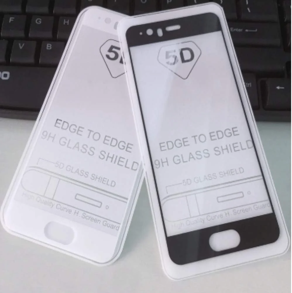 FHNLKFS محافظ صفحه نمایش شیشه ای حرارت دیده با پوشش کامل چسب 5D، 3 عددی، برای گوشی Huawei P10، فیلم محافظ گوشی، شیشه برای Huawei P10، فیلم پوشش کامل برای Huawei P 10