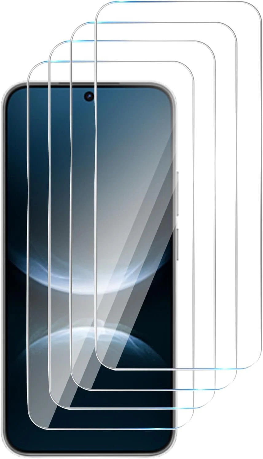 محافظ صفحه نمایش شیشه ای تمپرد سازگار با هوآوی نوا 14، بسته 4 عددی، فیلم شیشه ای تمپرد، محافظ ضد شکستگی ممتاز، سختی 9H - شفاف