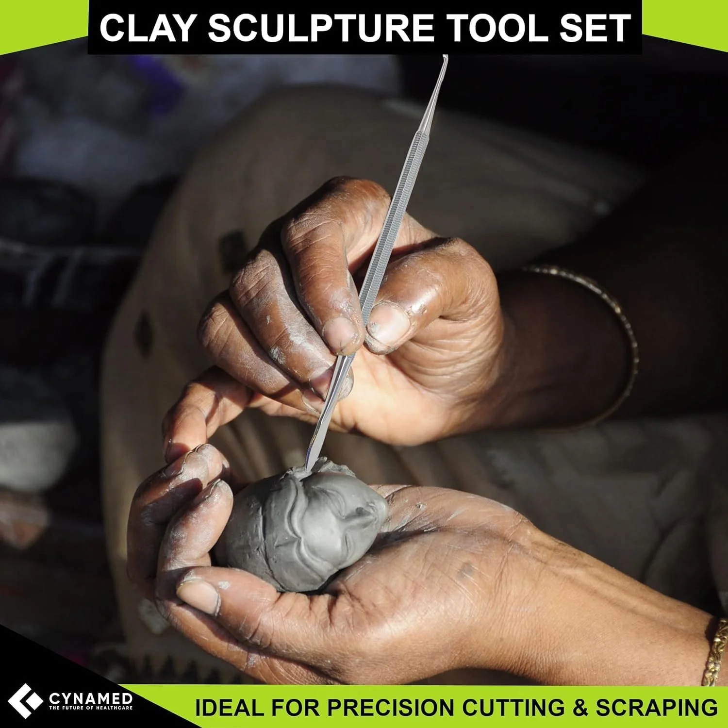 ست ابزار مجسمه سازی 10 عددی استیل ضد زنگ سینامد برای موم و رس