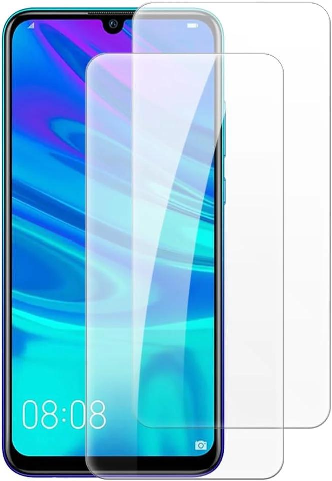 محافظ صفحه نمایش شیشه ای Shantime [2 عددی] سازگار با Huawei P Smart 2019 (6.21 اینچ)، شفاف HD ضد خش بدون حباب سازگار با قاب