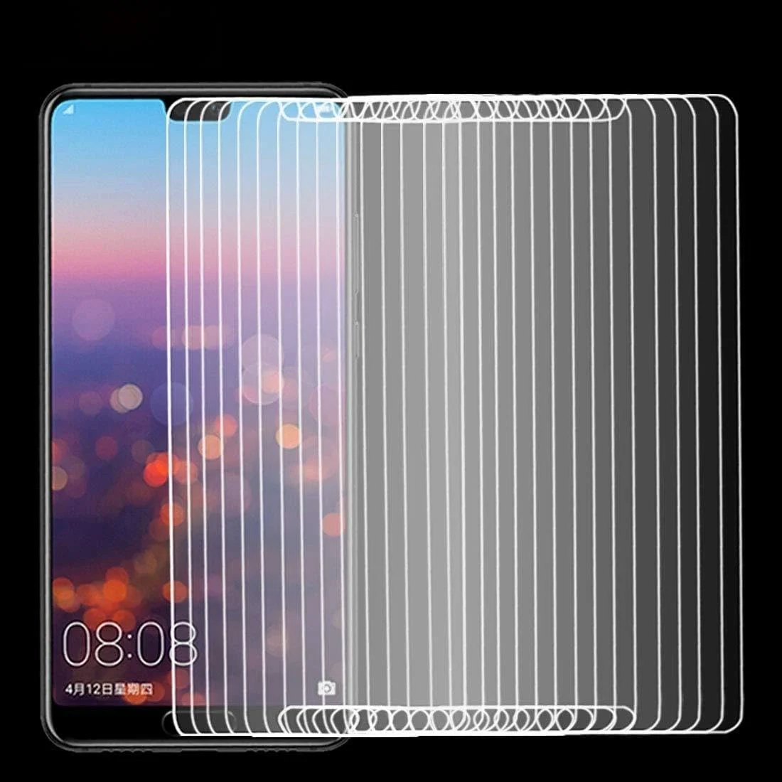 محافظ صفحه نمایش شیشه ای 50 عددی برای گوشی هوآوی P20، ضخامت 0.26 میلی متر، سختی سطح 9H، شیشه حرارت دیده ضد انفجار 2.5D، لوازم جانبی تلفن همراه، بدون بسته بندی خرده فروشی