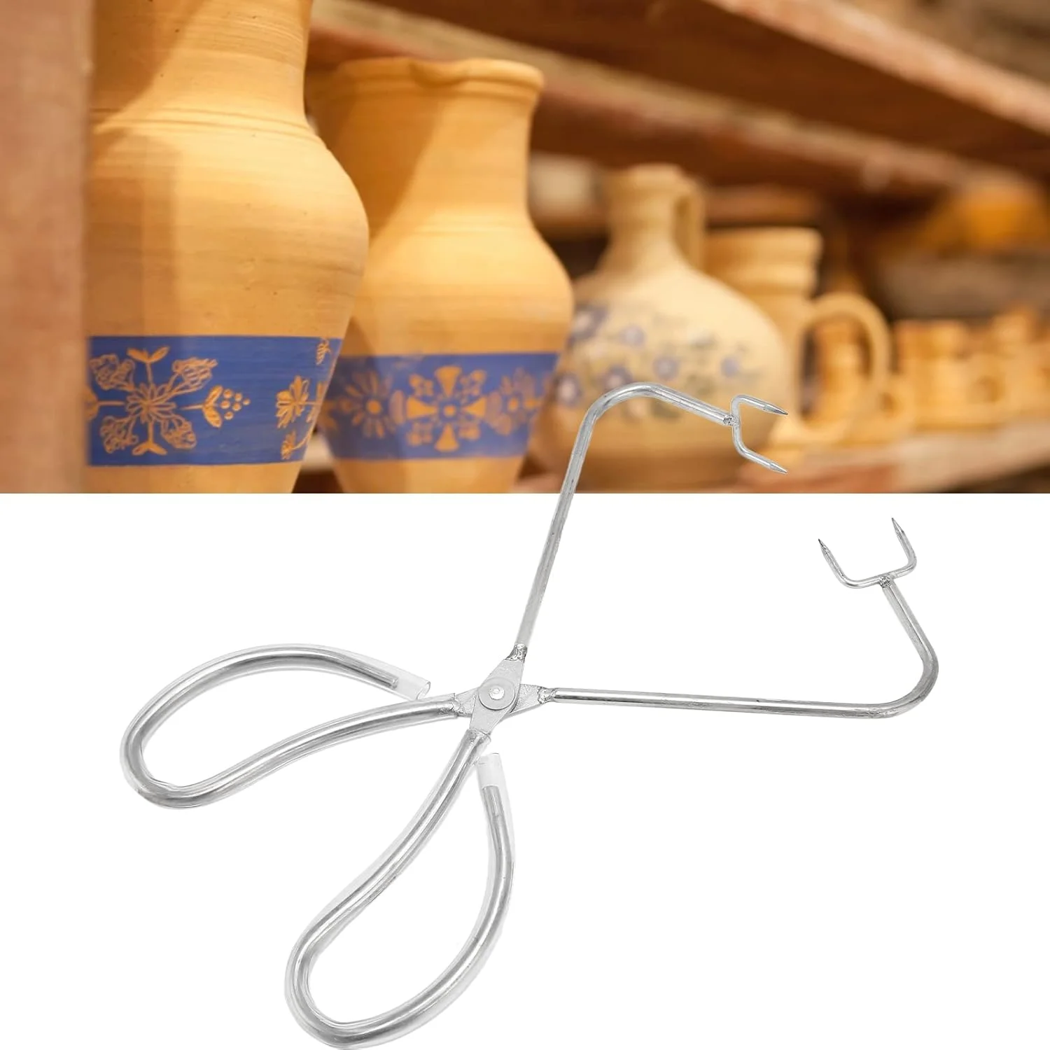 انبر سفالگری استیل ضد زنگ RIZGHWOY با استحکام بالا و شکل ساده برای تولید سفال (نوع 1) انبر سفالگری استیل ضد زنگ RIZGHWOY با استحکام بالا و شکل ساده برای تولید سفال (نوع 1)