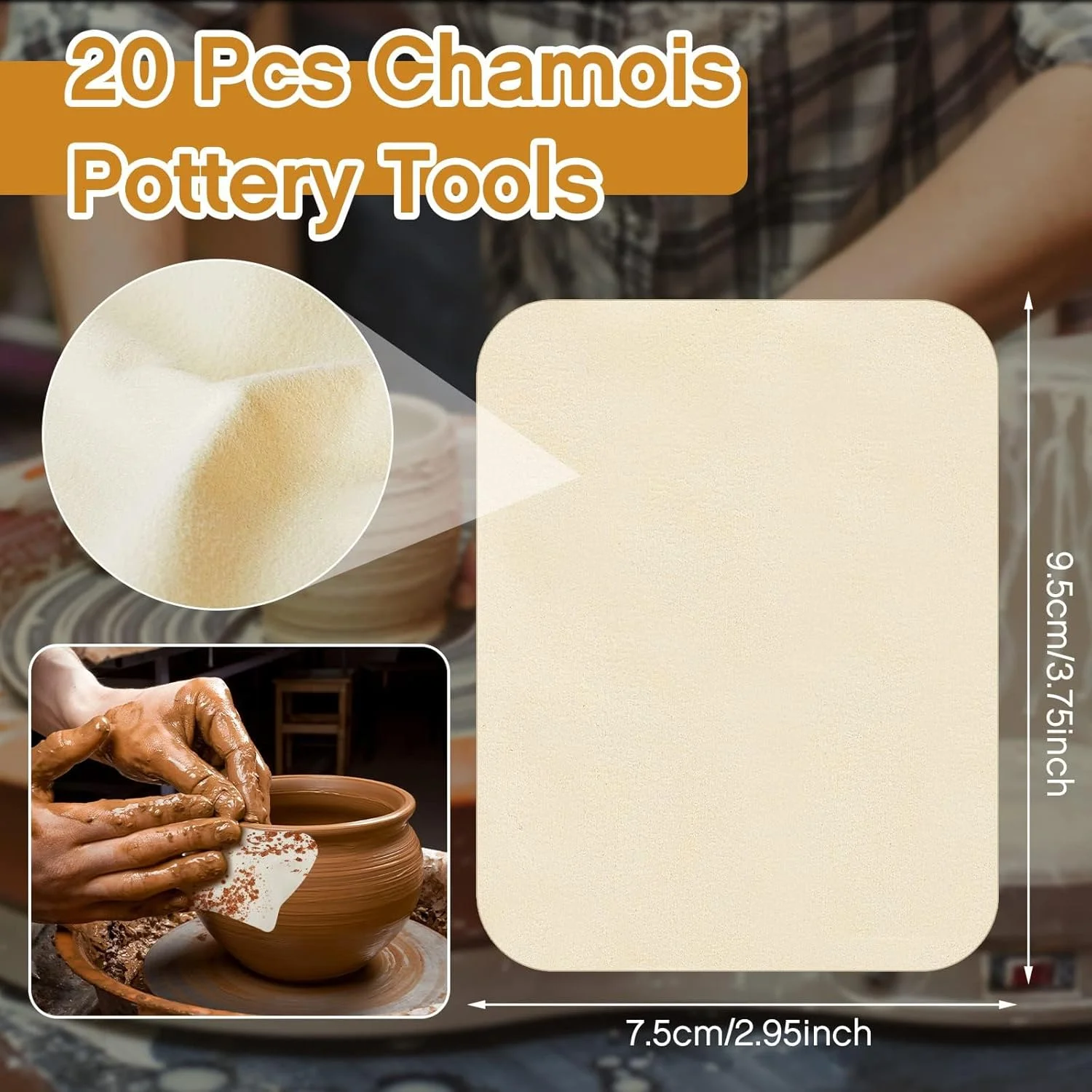 مجموعه ابزار پرداخت سفال تزویق شامل 27 قطعه، ابزار دنده سفالگری، ابزار سرامیک، شکل دهنده پایه با 20 عدد پارچه از پیش برش خورده و پایه چوبی برای حکاکی قالب های رسی، بافت رسی، لوازم سرامیک