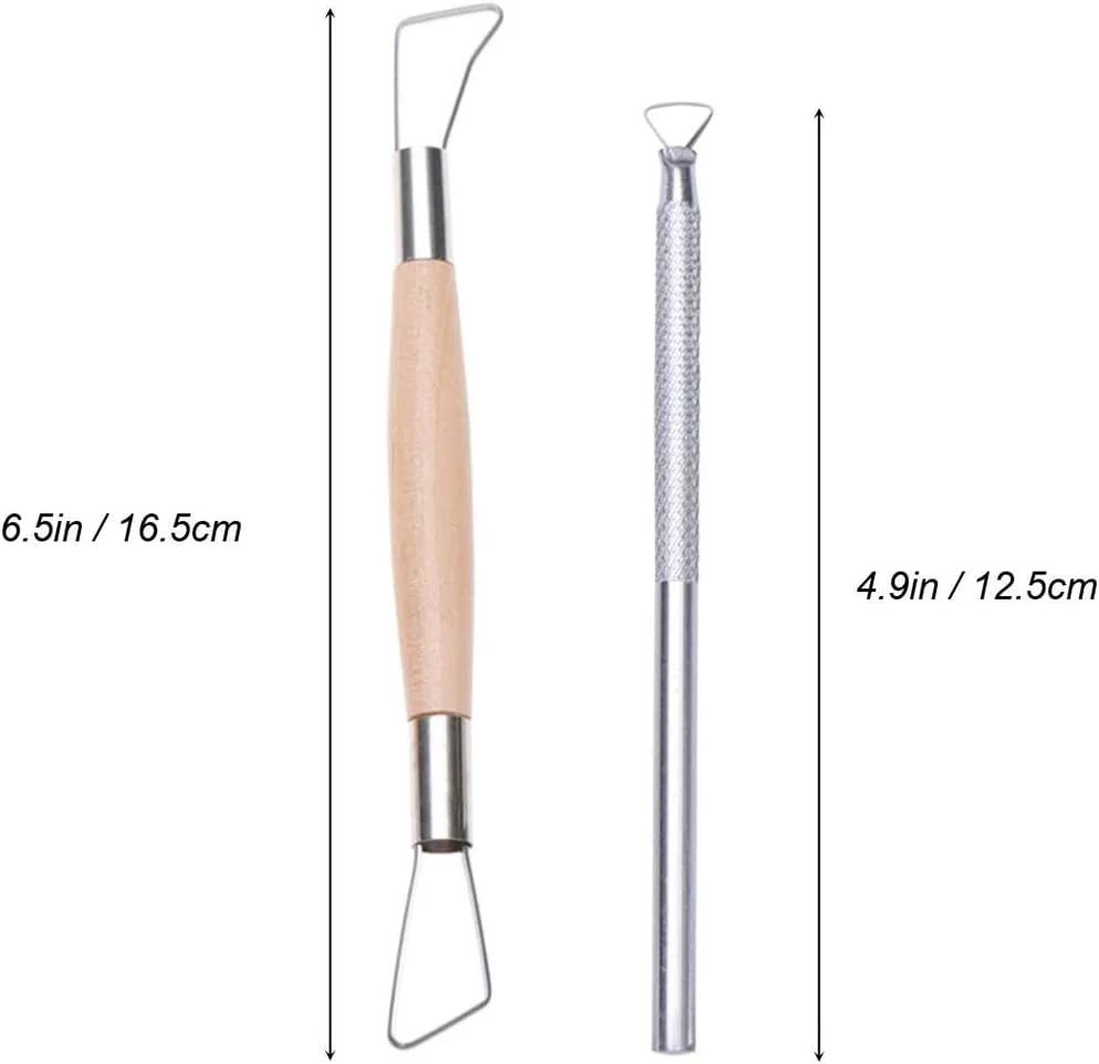 ابزار مدل سازی خاک رس XYJPCC، مجموعه 12 عددی ابزار مجسمه سازی خاک رس، ابزار حکاکی خراشنده خاک رس برای سفالگری سرامیک مجسمه سازی حکاکی صنایع دستی DIY