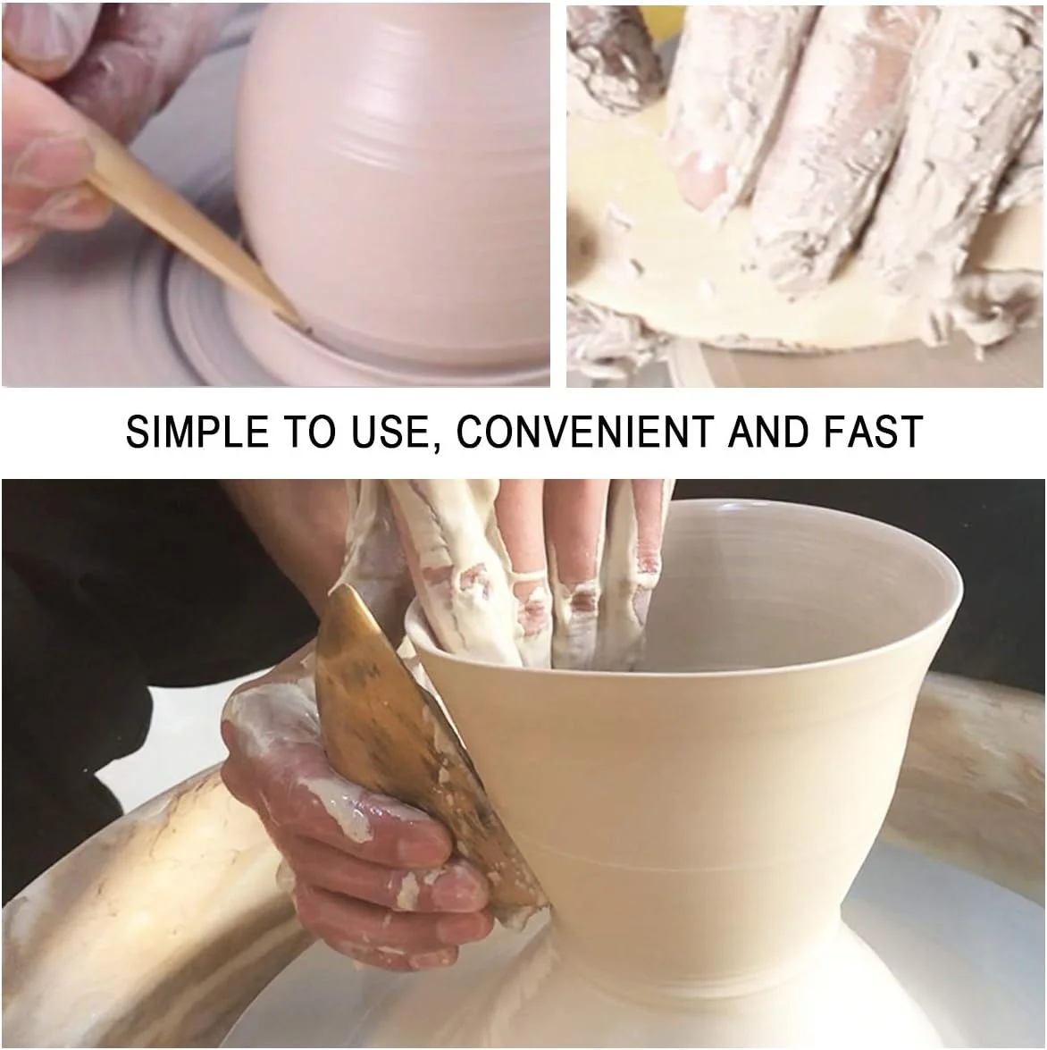 مجموعه ابزار مدل سازی خاک رس Tuciyke، دنده سفالگری، مجموعه 15 عددی ابزار مدل سازی خاک رس چوبی با ابزار دنده سفالگری، کیت ابزار مجسمه سازی خاک رس سفالی برای حکاکی و مدل سازی سرامیک