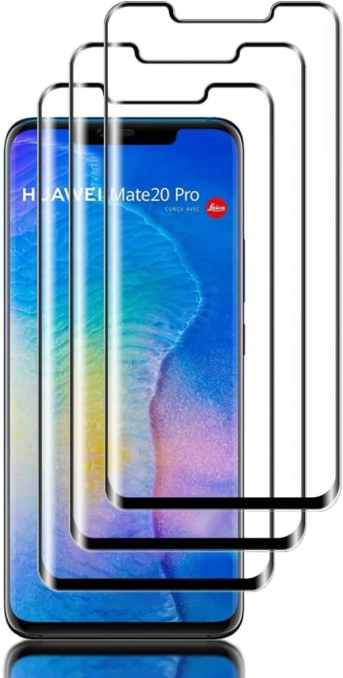 بسته 3 عددی محافظ صفحه نمایش Tzstz برای Huawei Mate20 Pro، پوشش کامل سه بعدی، سختی 9H، ضد خش، محافظ صفحه نمایش شیشه ای حرارت دیده Huawei Mate20 Pro بسته 3 عددی محافظ صفحه نمایش Tzstz برای Huawei Mate20 Pro، پوشش کامل سه بعدی، سختی 9H، ضد خش، محافظ صفحه نمایش شیشه ای حرارت دیده Huawei Mate20 Pro