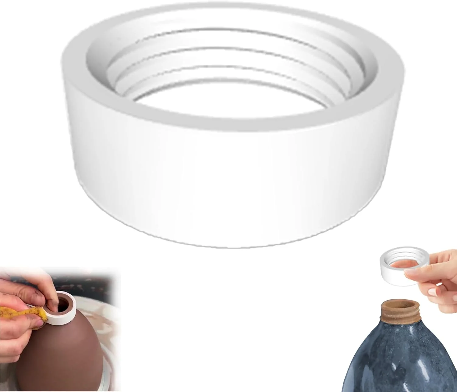 ابزار رزوه زنی آگامینو برای سرامیک، برش رزوه بطری سفالی برای سفالگری، ابزار پیرایش برای رزوه های پیچی، لوازم جانبی صنایع دستی سفالی DIY برای ایجاد رزوه های دقیق برای ظروف سفالی