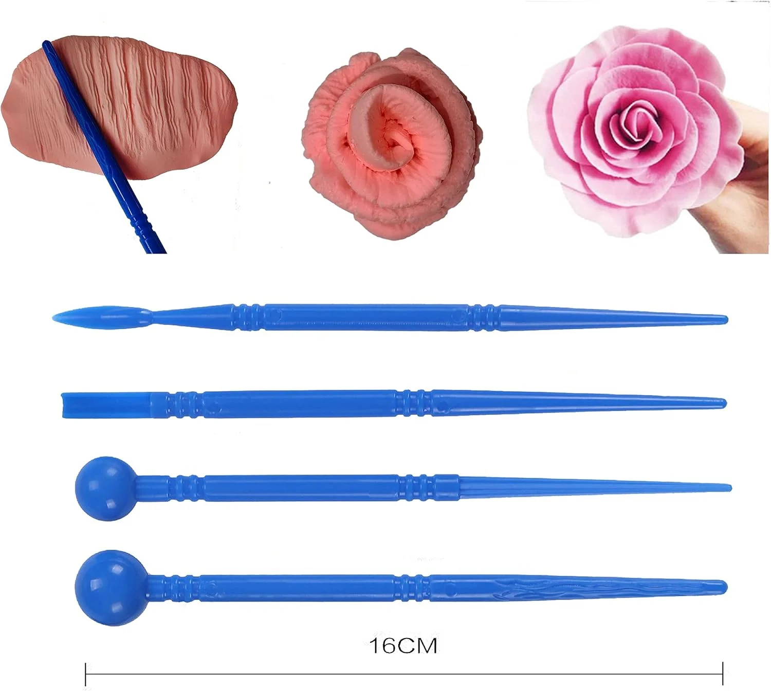 مجموعه 25 عددی ابزار سفالگری Langqun، ابزار سفالگری خشک شونده در هوا، کیت ابزار سفالگری، ابزار نقطه گذاری خمیر پلیمری، لوازم سرامیک برای کودکان و بزرگسالان، مجسمه سازی، مدل سازی، شکل دهی