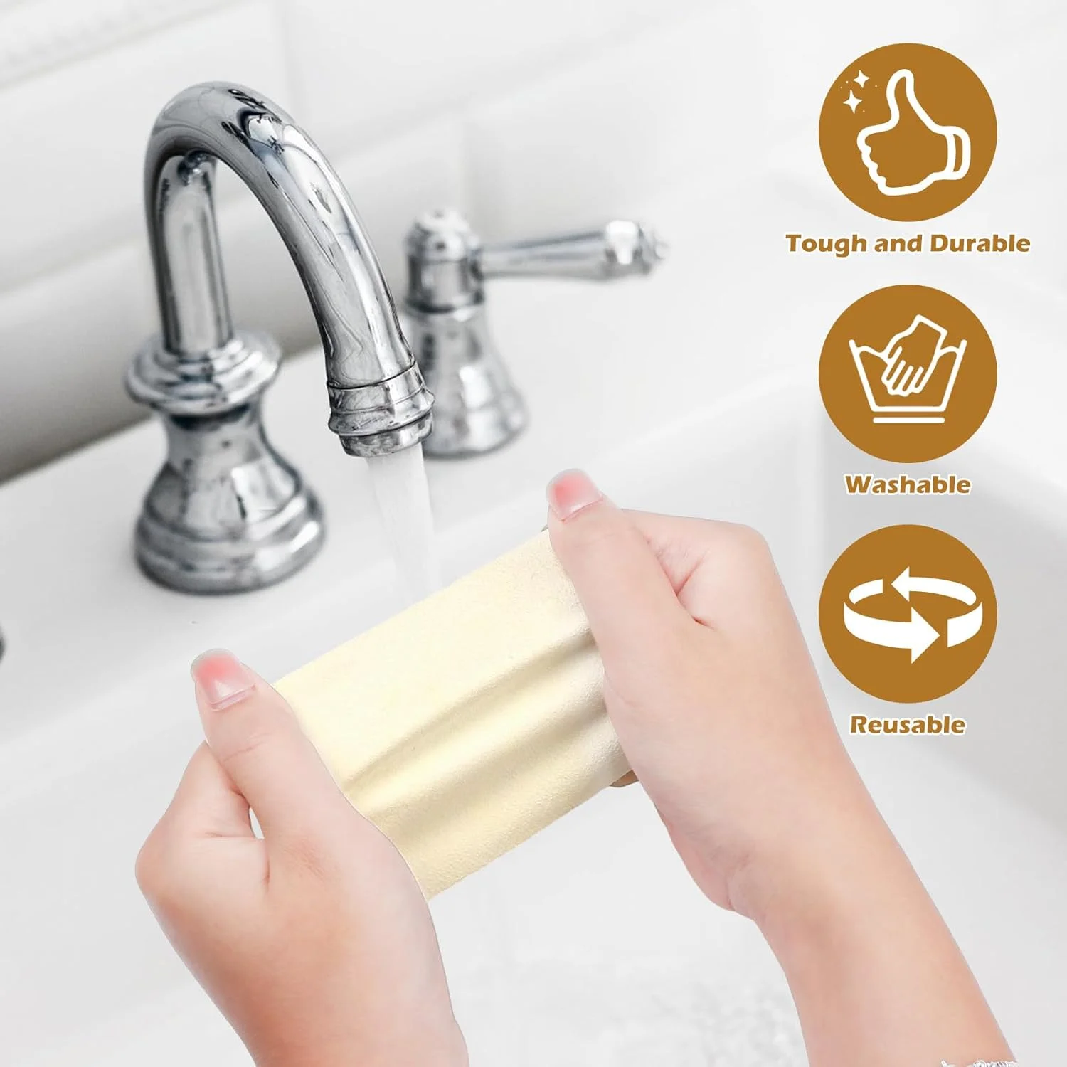 پارچه شمواه از پیش برش خورده MAPVOLUT، بسته 30 عددی، مناسب برای کیت ابزار سفالگری، شمواه فوق العاده نرم برای صاف کردن لبه ظروف سفالی، چرخ سفالگری کوچک سرامیکی، اسفنج، خفاش، مهر برای ابزار پرداخت خاک رس (8.12 در 12.01 سانتی متر)