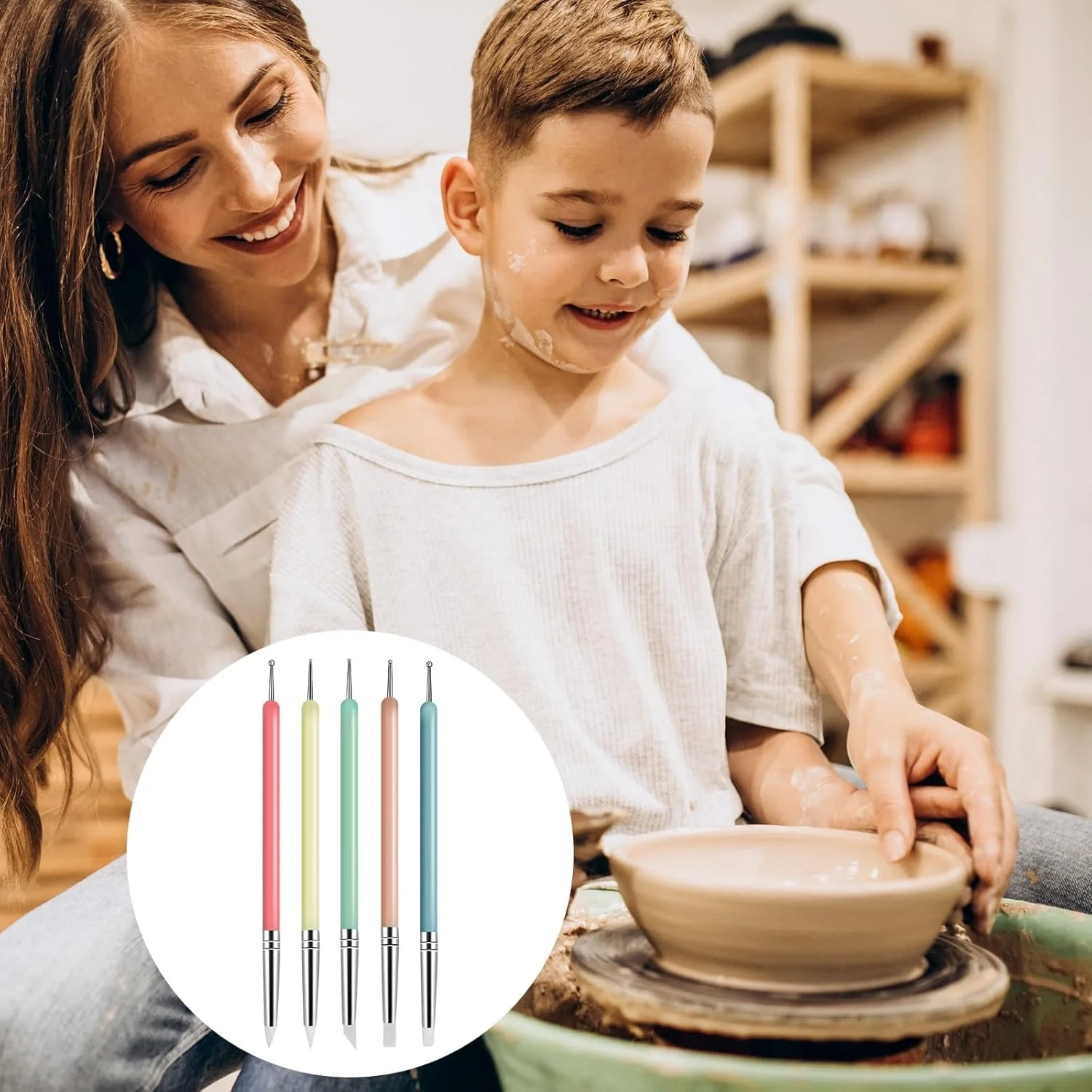 مجموعه 41 عددی ابزار هنری خمیر پلیمری پلاستیکی تزویق برای کودکان و بزرگسالان، ابزار خمیر پلیمری، مدل سازی، شکل دهی، برجسته سازی برای کودکان و بزرگسالان برای حکاکی، برجسته سازی، شکل دهی، مجسمه سازی، مدل سازی