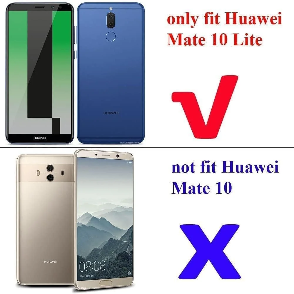 محافظ صفحه نمایش هواوی میت 10 لایت - بسته 2 عددی شیشه حرارت دیده، محافظ صفحه نمایش شفاف HD برای 5.9 اینچ