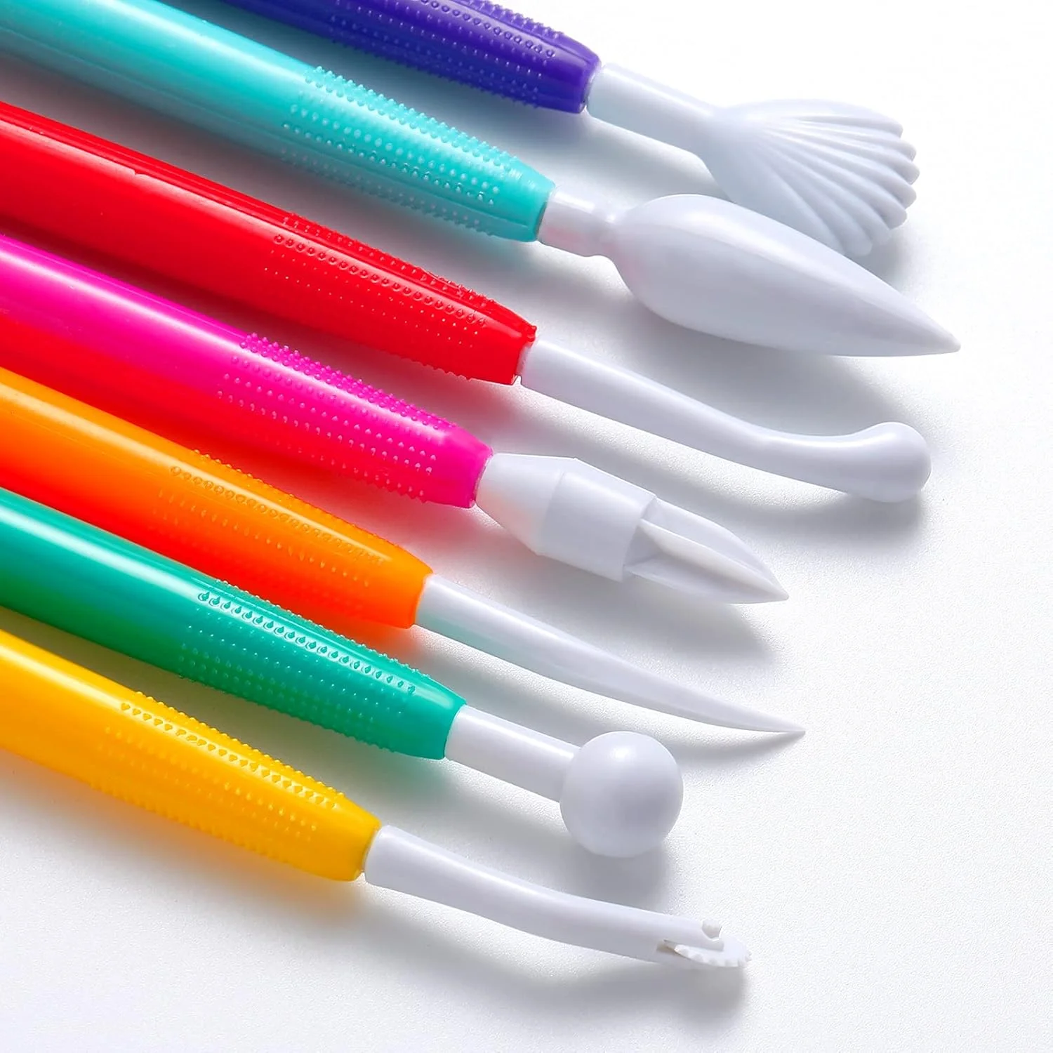 ابزار مجسمه سازی خمیر پلاستیکی Outus، ابزار سفالگری، ابزار مدل سازی خمیر، ابزار سرامیکی دو سر، ابزار تزئین کیک برای صنایع دستی، شکل دهی و مجسمه سازی DIY، رنگ های متنوع (20 عدد)