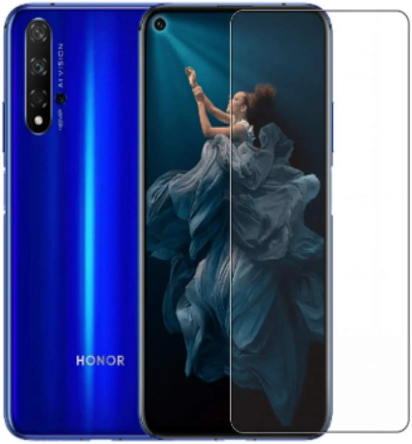 محافظ صفحه نمایش FHNLKFS 2 عددی، شیشه حرارت دیده برای Honor 20، فیلم محافظ گوشی فوق نازک برای Huawei Honor 20، برای Honor 20 6.26