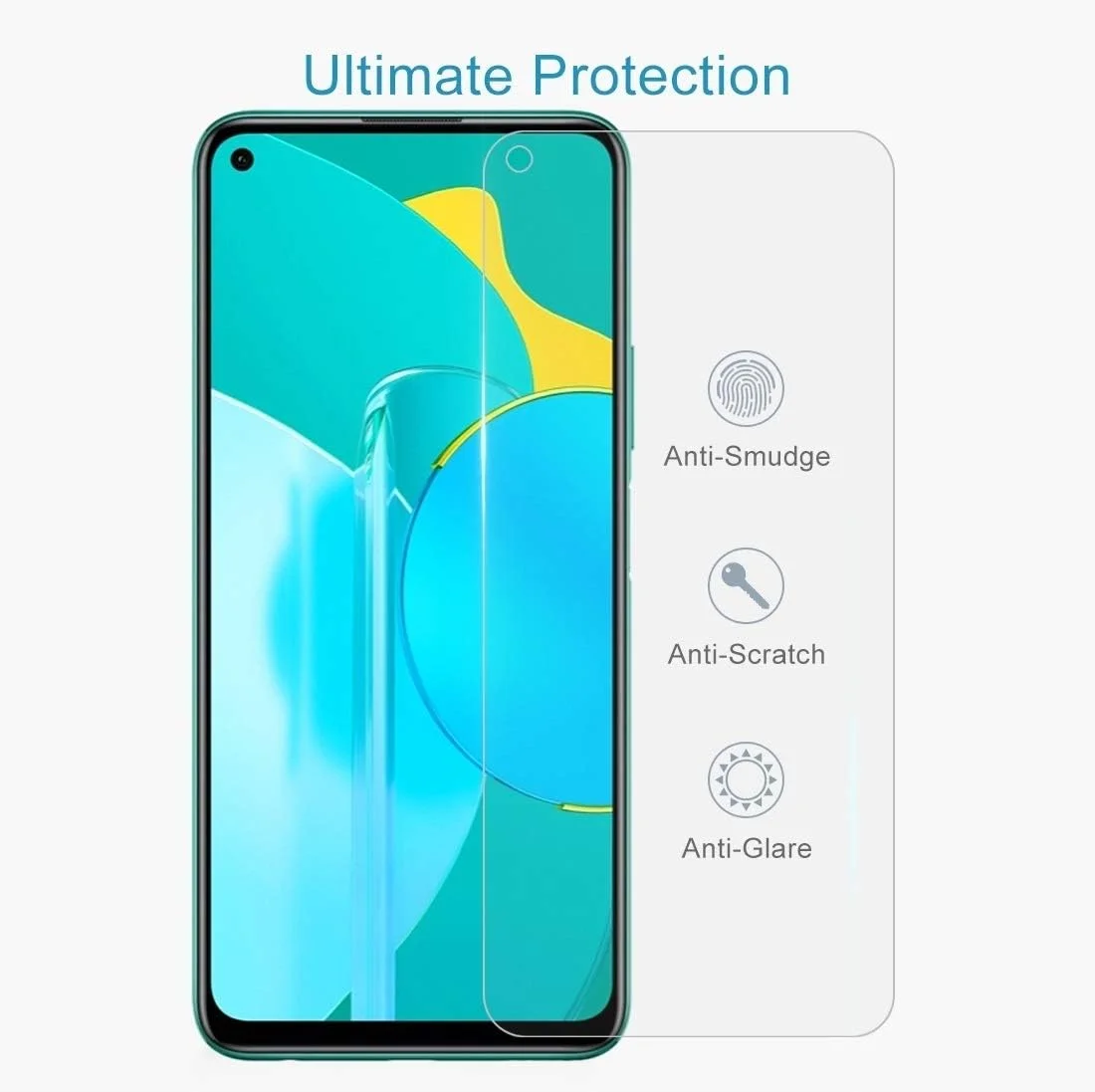محافظ صفحه نمایش LCD گوشی موبایل برای Huawei Honor 30S، فیلم شیشه ای نیمه شفاف تقویت شده