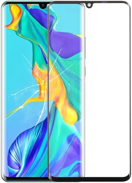 قطعات جایگزین تلفن همراه برای شیشه لنز بیرونی صفحه نمایش جلویی Huawei P30 Pro به همراه چسب شفاف نوری OCA