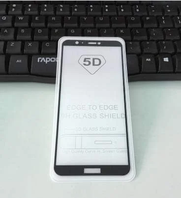 محافظ صفحه نمایش شیشه ای حرارت دیده با پوشش کامل چسبی 5D مدل FHNLKFS، مناسب برای گوشی هواوی Honor 10، فیلم محافظ گوشی، شیشه با چسب کامل برای هواوی Honor 10، مناسب برای Honor 10 (3 عدد)