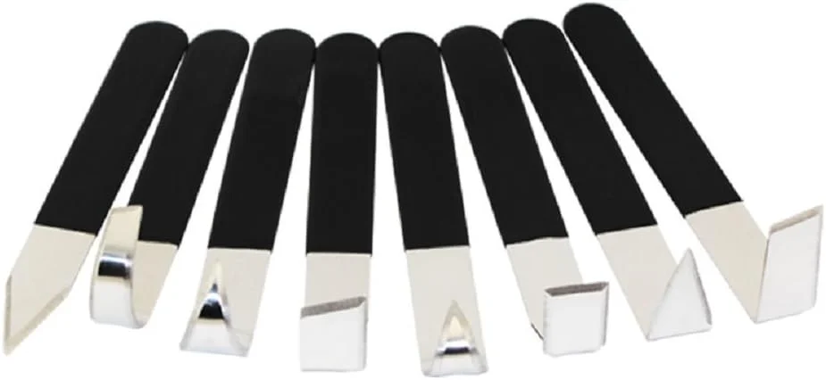 مجموعه 8 عددی ابزار حکاکی و مجسمه سازی فلزی Hewnda، ابزار سفالگری، ابزار دستی خاک رس، ابزار هنرمند صنایع دستی، مجموعه ابزار سرامیک برای حکاکی، شکل دهی، مجسمه سازی خاک رس و طراحی