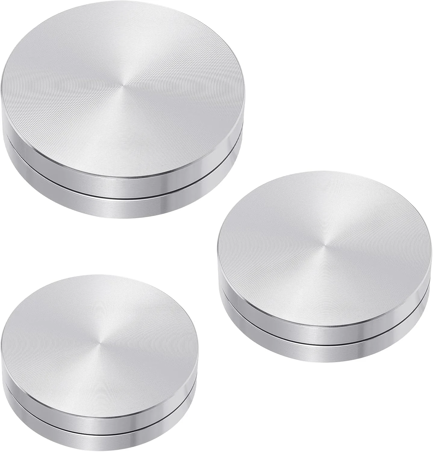 ست 3 عددی ابزار پرداخت سفالگری، ابزار چرخ سرامیکی نقره ای، 1 ست 30mm/38mm/45mm ابزار پرداخت چرخان خاک رس سرامیکی، ابزار و لوازم پرداخت سفالگری برای هنرمندان خاک رس