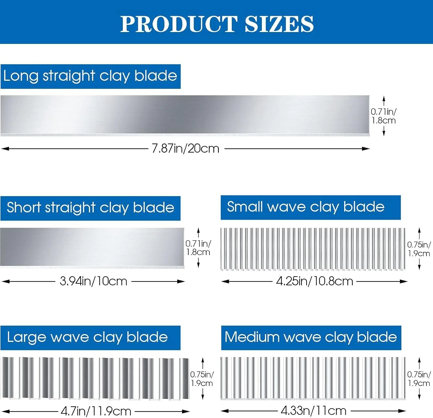 ابزارهای برش خاک رس خزنه، ابزارهای برش و ورقه کردن خمیر پلیمری برای شکل دهی، مدل سازی، ورقه کردن و مجسمه سازی DIY، صاف و موج دار، 5 عدد