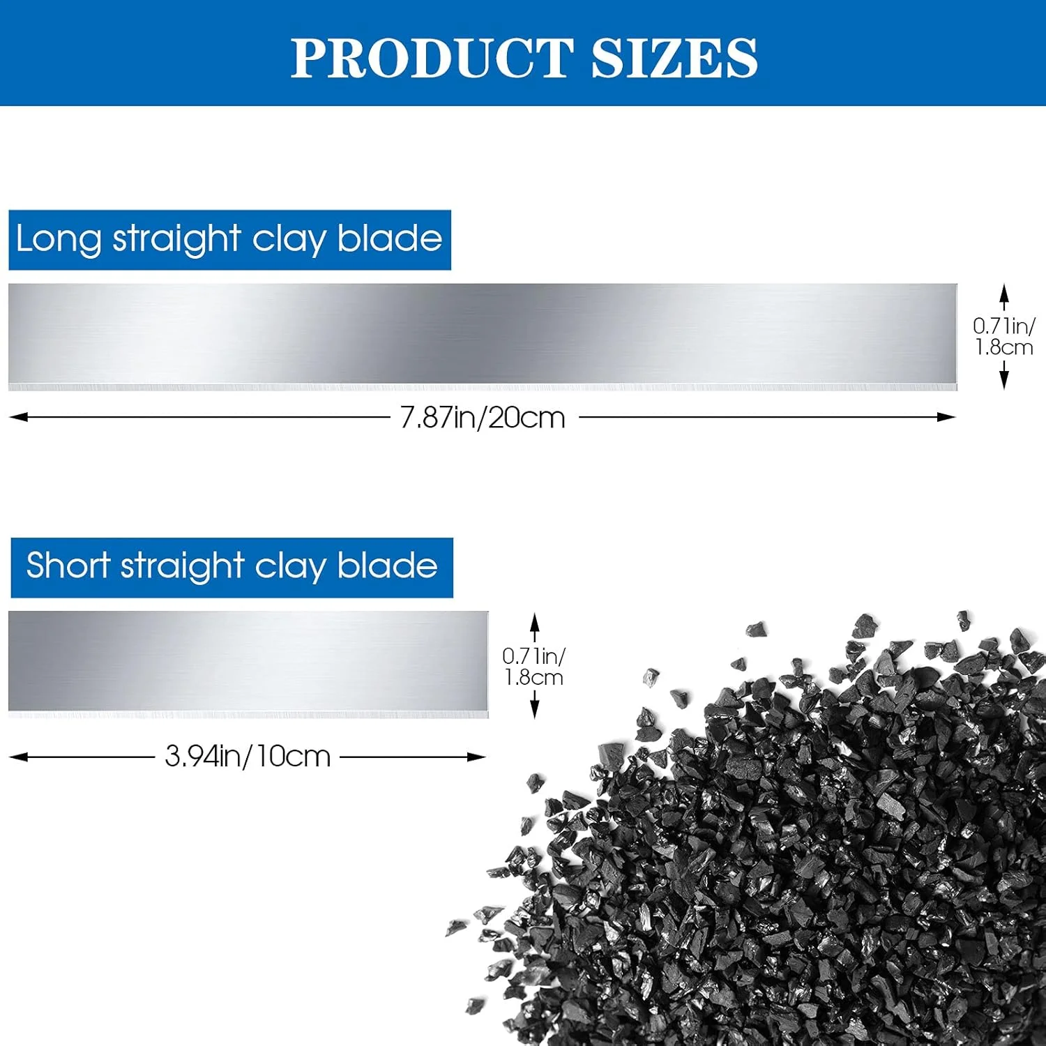 ست برش دهنده های خاک رس پلیمری انعطاف پذیر Honoson، تیغه فولاد کربنی 8 اینچی و 4 اینچی، ابزارهای برش و ورقه کردن خاک رس پلیمری برای شکل دهی، مدل سازی و مجسمه سازی DIY (12 قطعه)