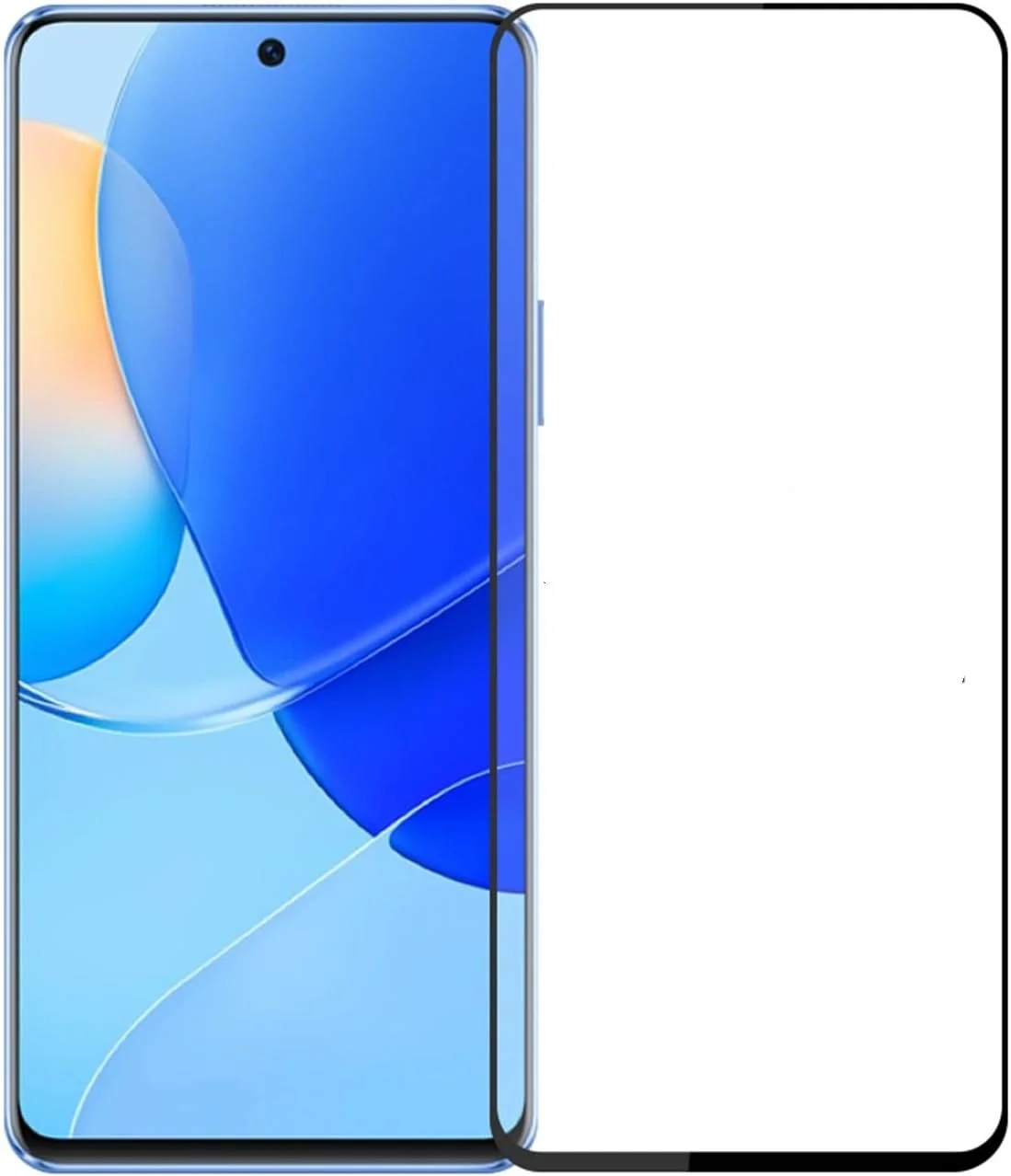 محافظ صفحه نمایش شیشه ای حرارت دیده Muzz برای نوا 9 SE (مشکی) محافظت کامل از صفحه نمایش با نصب آسان برای هوآوی نوا 9 SE