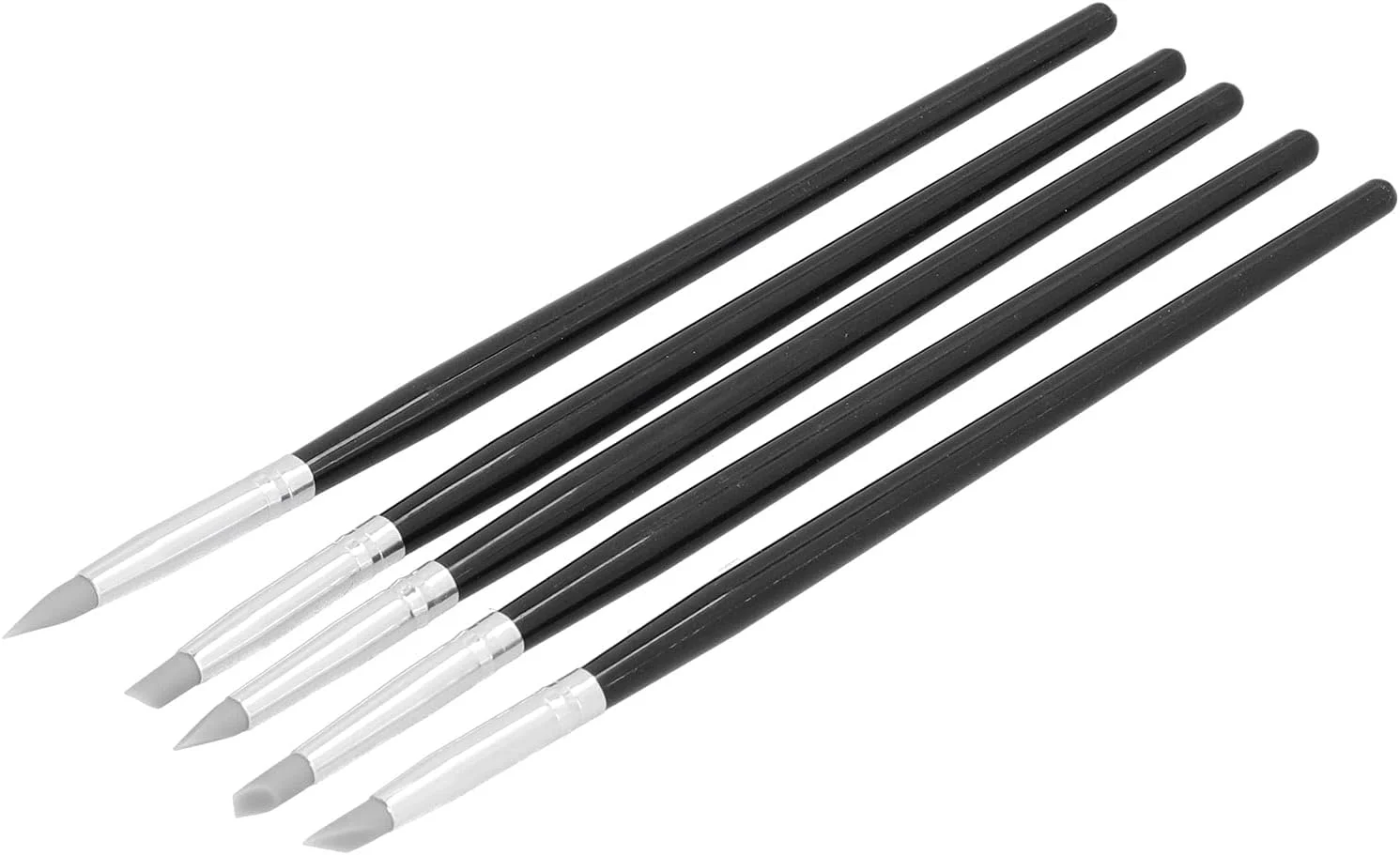 قلم موی شکل دهی خاک رس Meiyya، ابزار شکل دهی خاک رس سفالی، سر سیلیکونی انعطاف پذیر، راحت و کاربردی برای سفالگری و مجسمه سازی خاک رس (شیپور مشکی، آبی)