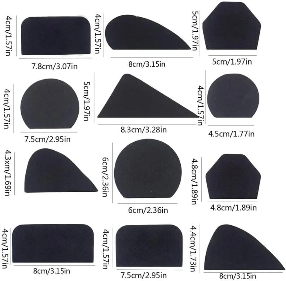 ابزار سفالگری JINGEGECOME، قالب دسته لیوان، قالب دسته لیوان کوچک برای فنجان های کوچک، قالب های سرامیکی برای سفالگری، ابزار ساخت دسته لیوان برای سفالگری، ابزار سرامیکی برای سفالگری، 12 شکل و اندازه