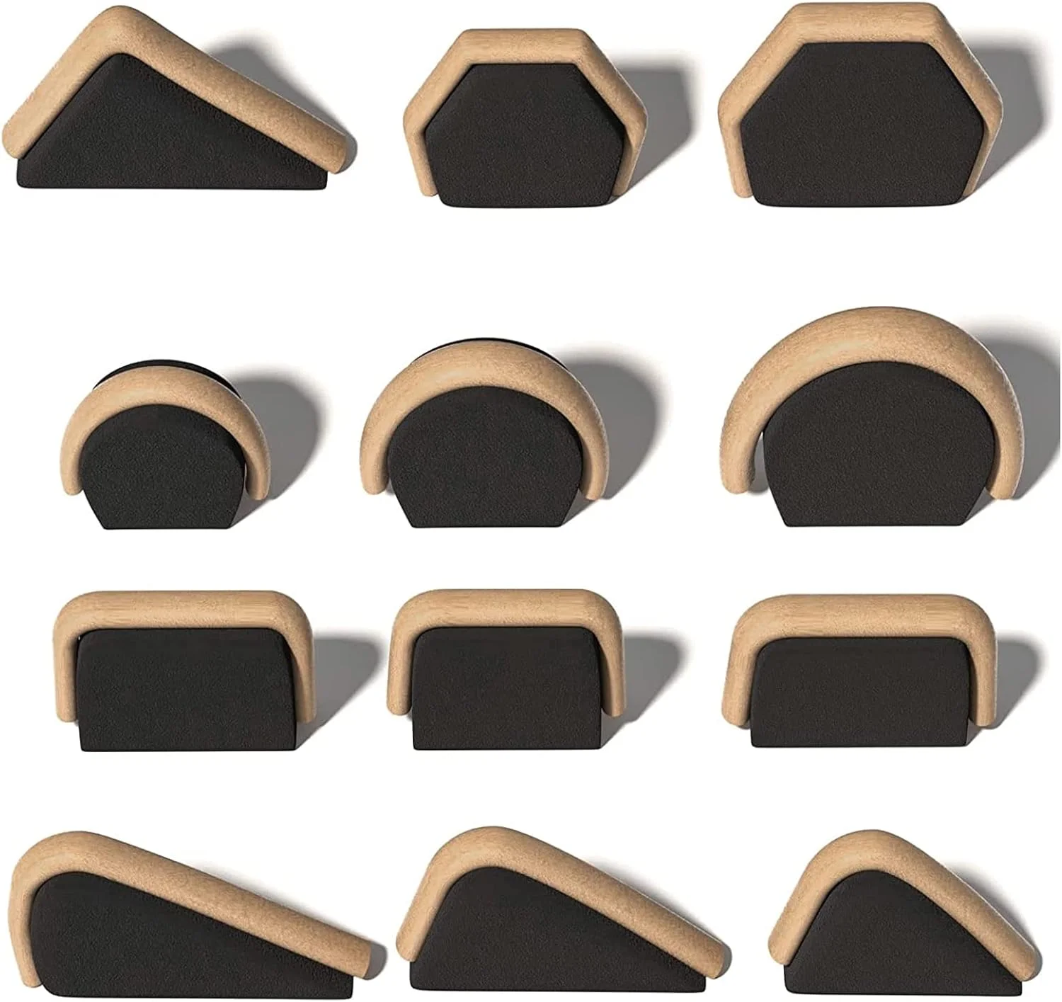 قالب های دسته لیوان سفالی ACTIMED، قالب های دسته لیوان کوچک برای فنجان های کوچک، قالب های سرامیکی برای سفالگری، ابزار ساخت دسته لیوان برای سفالگری، ابزار سرامیکی برای سفالگری، 12 شکل و اندازه