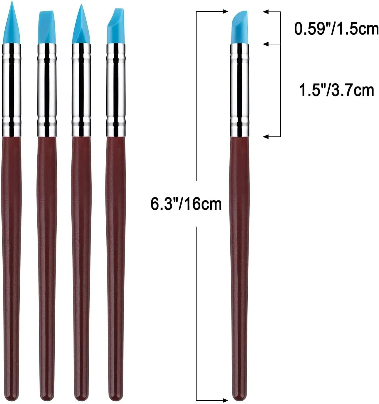 ابزار مجسمه‌سازی خمیر سیلیکونی KASTWAVE، 10 عددی، ابزار نقطه گذاری مدل‌سازی و مناسب برای صنایع دستی سفالی