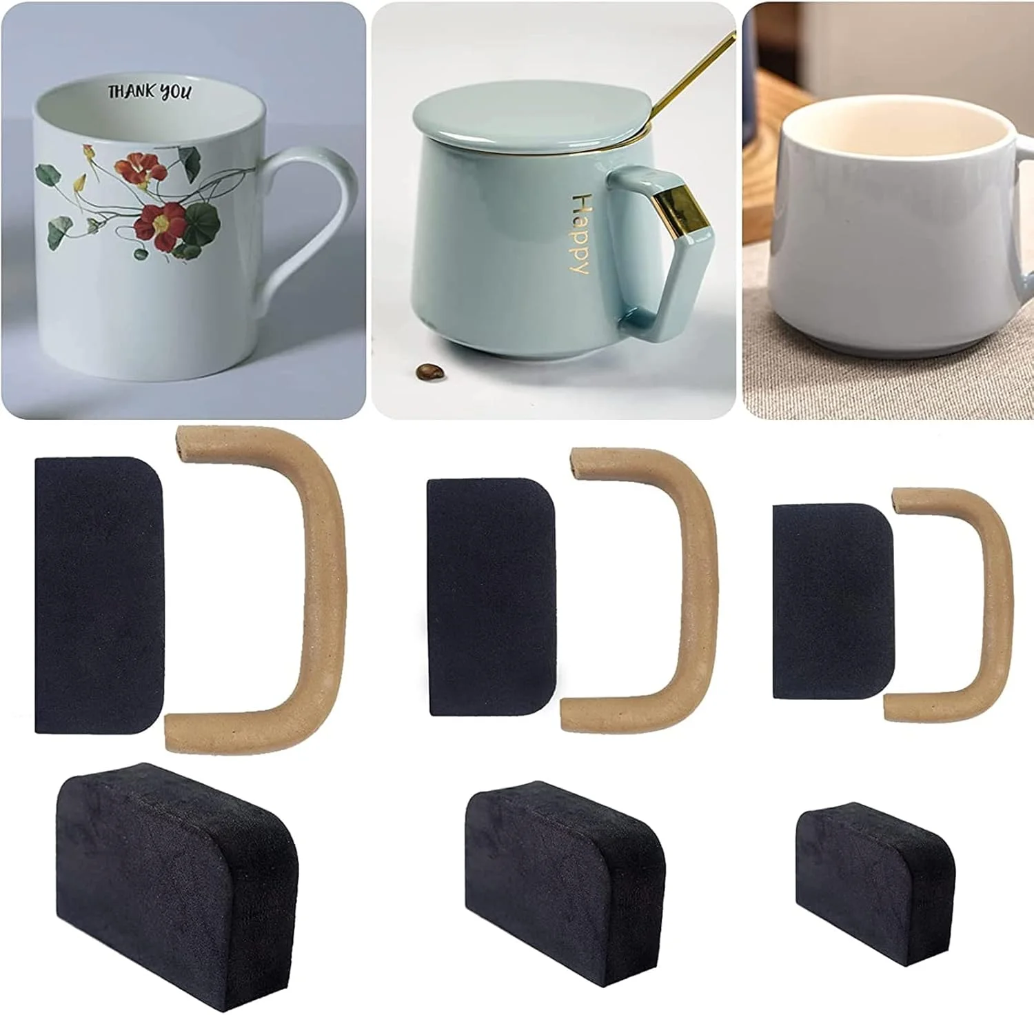 قالب های دسته لیوان سفالی ACTIMED، قالب های دسته لیوان کوچک برای فنجان های کوچک، قالب های سرامیکی برای سفالگری، ابزار ساخت دسته لیوان برای سفالگری، ابزار سرامیکی برای سفالگری، 12 شکل و اندازه قالب های دسته لیوان سفالی ACTIMED، قالب های دسته لیوان کوچک برای فنجان های کوچک، قالب های سرامیکی برای سفالگری، ابزار ساخت دسته لیوان برای سفالگری، ابزار سرامیکی برای سفالگری، 12 شکل و اندازه