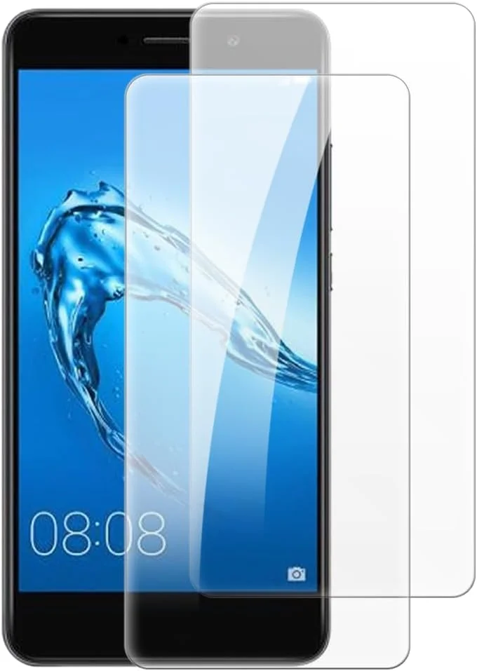 محافظ صفحه نمایش شیشه ای حرارت دیده شانتایم [2 عددی] سازگار با هوآوی Y7 Prime 2017 (5.5 اینچ)، HD شفاف ضد خش بدون حباب، سازگار با قاب