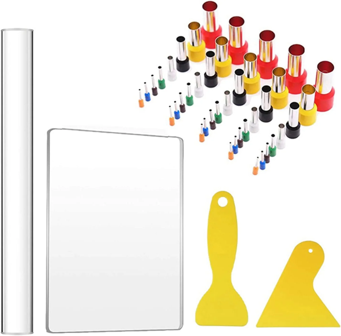 مجموعه ابزار سفال فاونوو شامل 44 قطعه، کاتر های خمیر پلیمری، قالب های برش دایره ای کوچک، ابزار فرورفتگی گرد با غلتک خمیر، ورق اکریلیک، کاردک پلاستیکی، ابزار سفالگری سرامیکی DIY