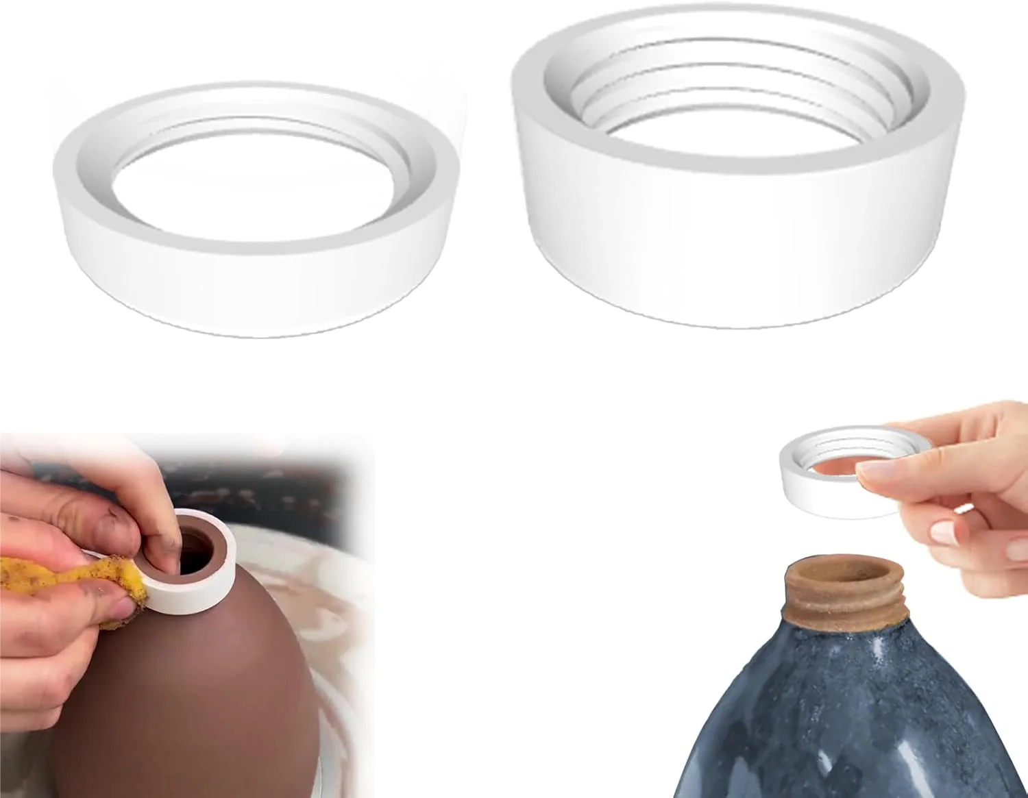 ابزار رزوه زنی سرامیک Agamino، ابزار برش رزوه بطری سفالی برای سفالگری، ابزار پیرایش برای رزوه های پیچ، لوازم جانبی صنایع دستی سفالگری DIY برای ایجاد رزوه های دقیق برای ظروف سفالی