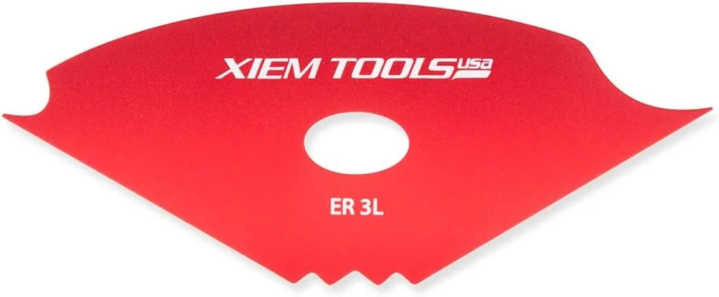 ابزار لبه زن سفالی Xiem Tools مدل Edger Rib 3 بزرگ (قرمز) | ابزار پرداخت آلومینیومی آنودایز شده | ابزار دقیق برای ایجاد پایه و بافت برای هنرمندان سرامیک