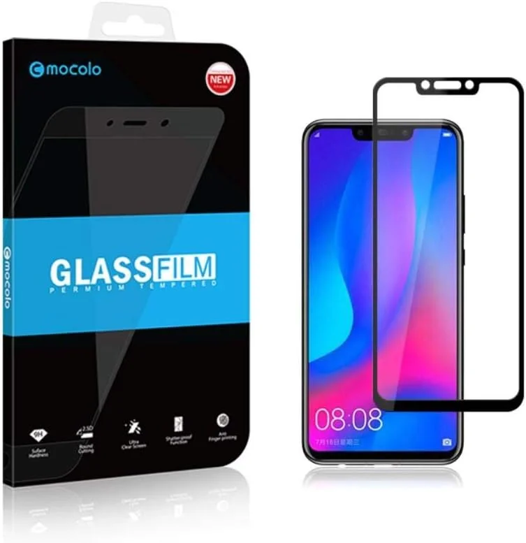 محافظ صفحه نمایش شیشه ای حرارت دیده فول کاور مشکی Mocolo Huawei Nova 3 محافظ صفحه نمایش شیشه ای حرارت دیده فول کاور مشکی Mocolo Huawei Nova 3