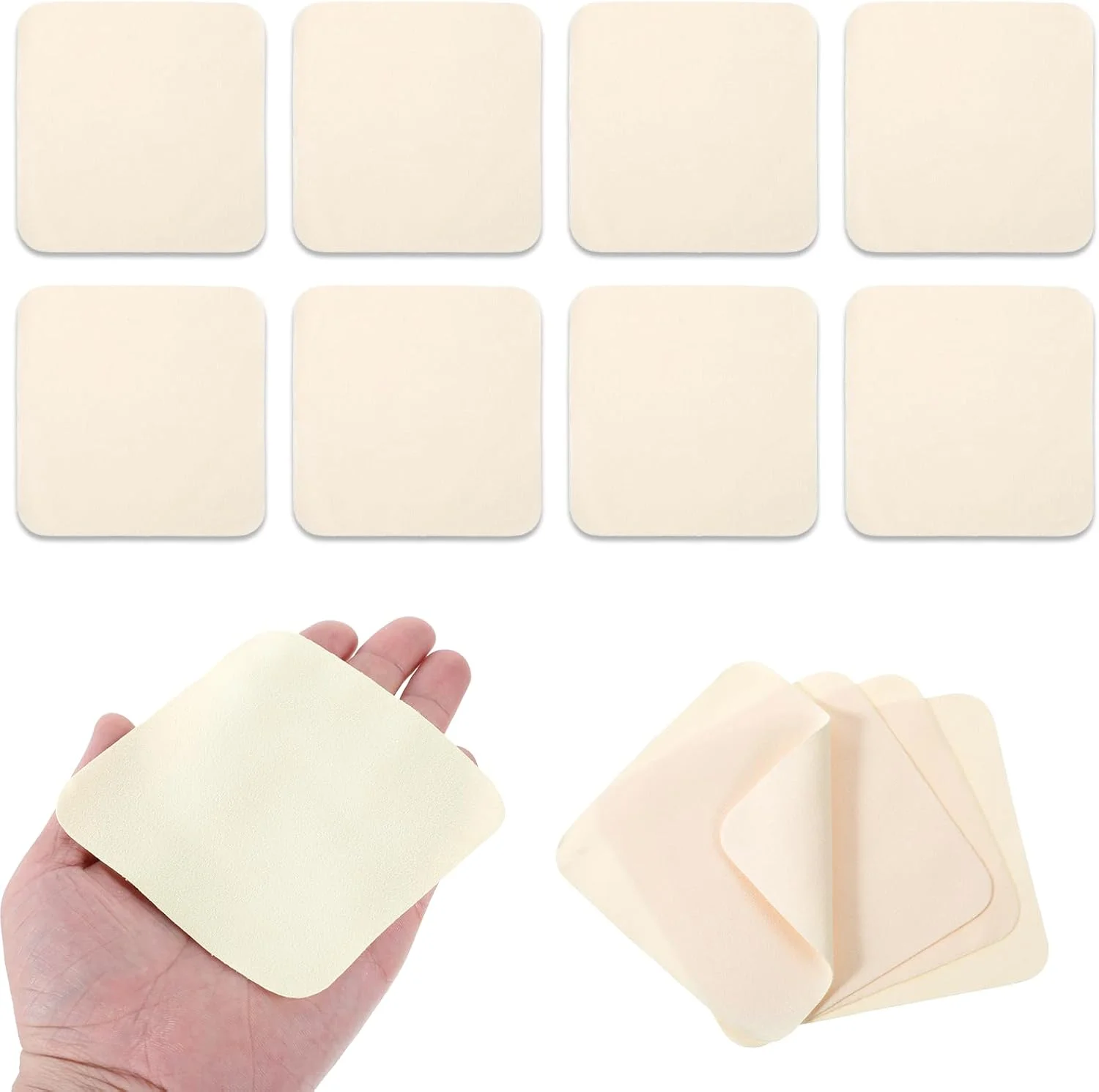 20 عدد پارچه چرم جیر ابزار سفالگری 10x10 سانتی متر برش خورده برای صاف کردن لبه گلدان، کیت ابزار هرس گل، لوازم صنایع دستی سرامیکی نرم، ابزار سفالگری خاک رس