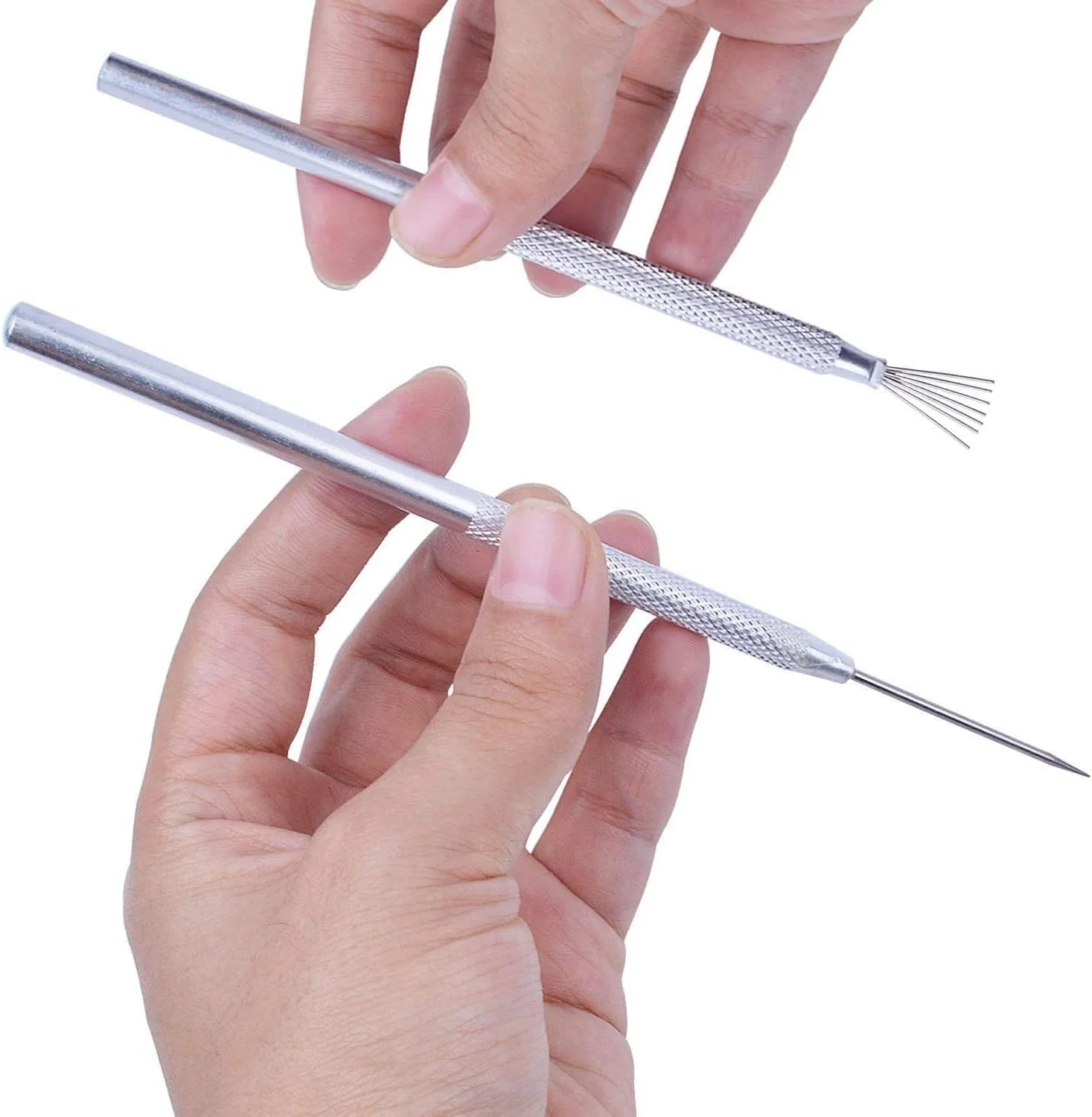 ابزار مجسمه سازی سفالی با بافت سیم پر + ابزار جزئیات سوزنی حرفه ای