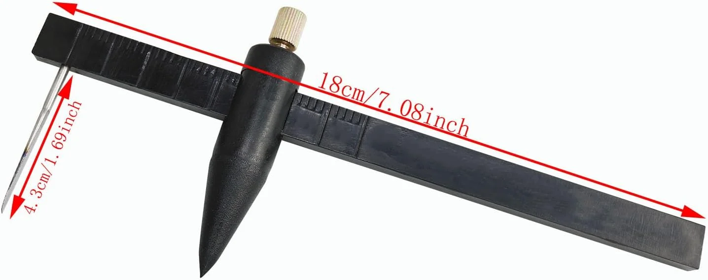 ابزار برش دایره ای قطب نما Wantane، ابزار اندازه گیری سفالگری، خط کش اندازه گیری، کولیس برش دایره ای قطب نما 1-34 سانتی متر، ابزار سفالگری و خاک رس - 1 عدد