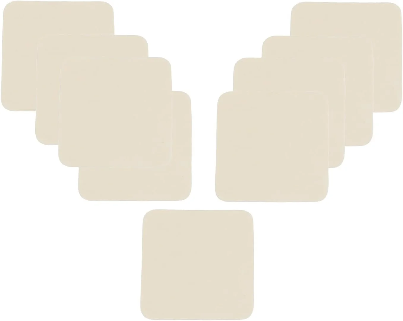 19 تکه پارچه چرم مصنوعی از پیش برش خورده برای صاف کردن ابزارهای پرداخت سفال و ابزارهای سرامیکی