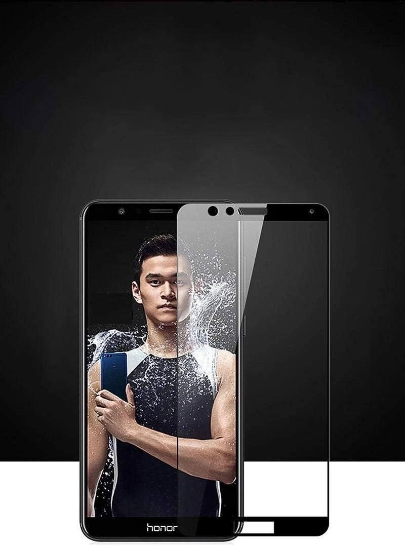 محافظ صفحه نمایش شیشه ای مشکی گوشی هوآوی Honor 7x