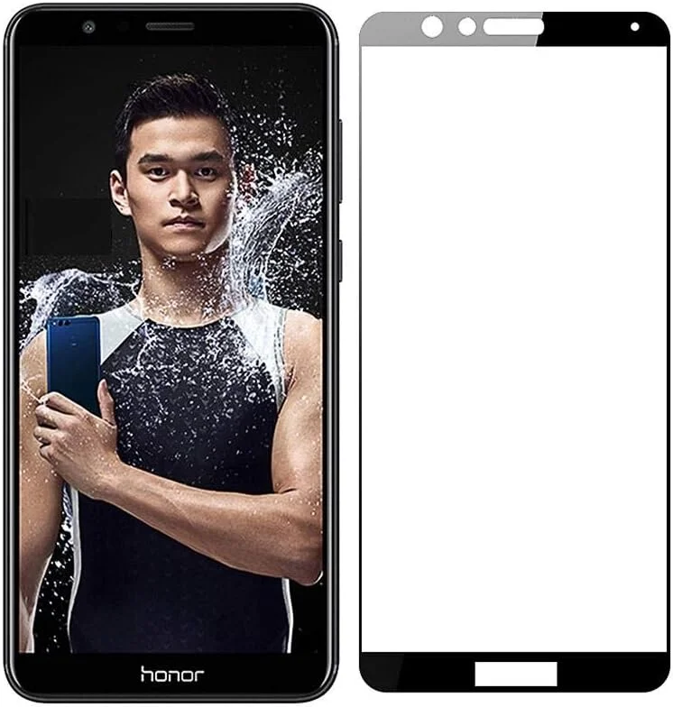 محافظ صفحه نمایش شیشه ای مشکی گوشی هوآوی Honor 7x