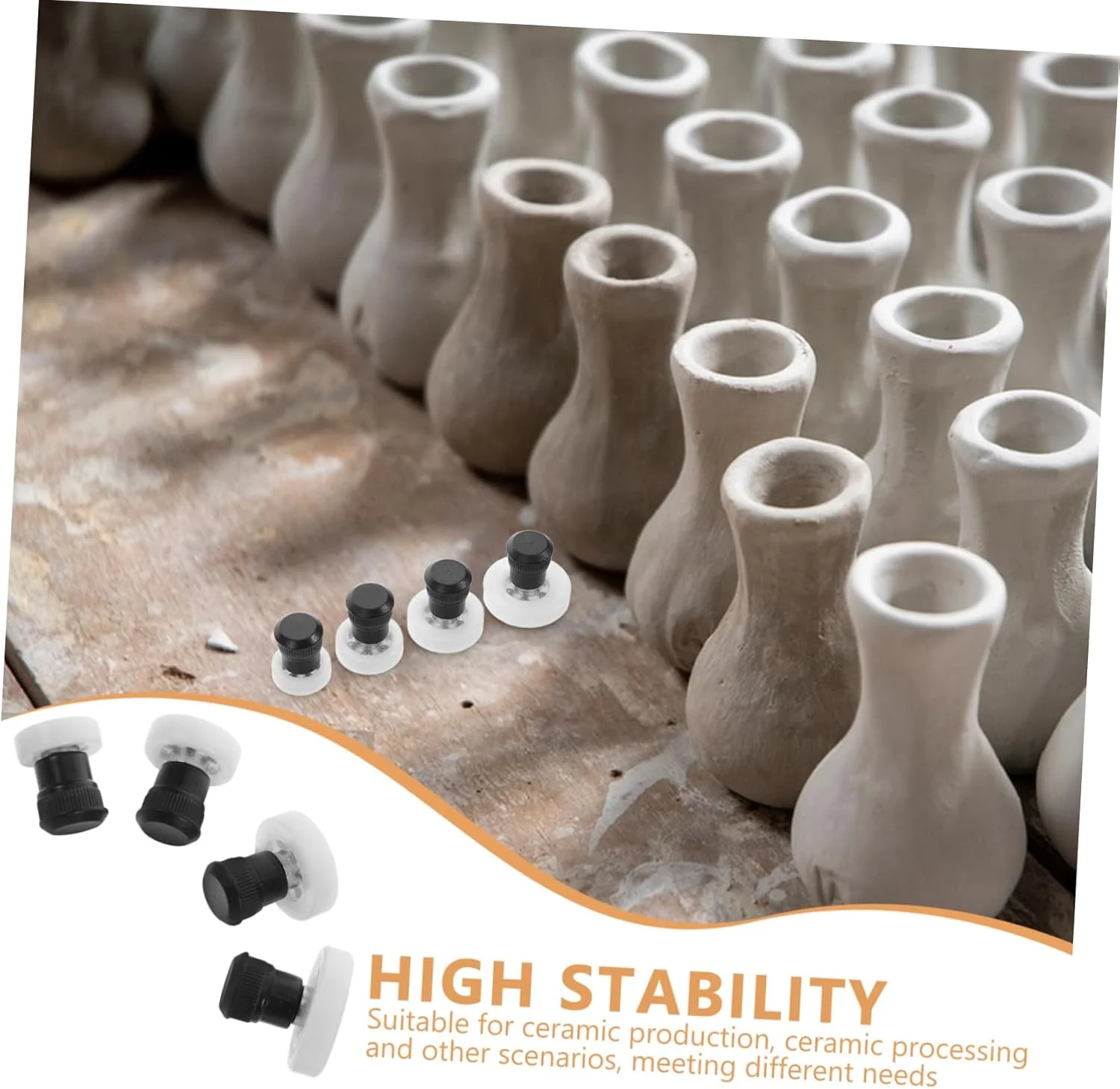 ست ابزار پرداخت سفال 4 تکه، ابزار تعمیر سرامیک، چرخش هماهنگ، ایمنی دست برای پروژه های سفال و سرامیک