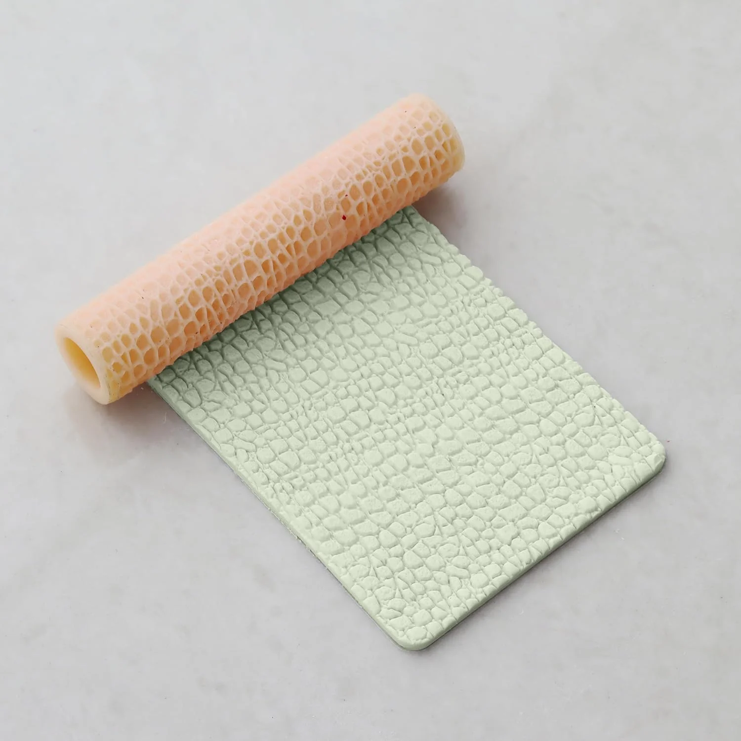 غلتک بافت چرمی GOTO CLAY TOOLS برای خمیر پلیمری، بافت خاک رس TRL-125-1