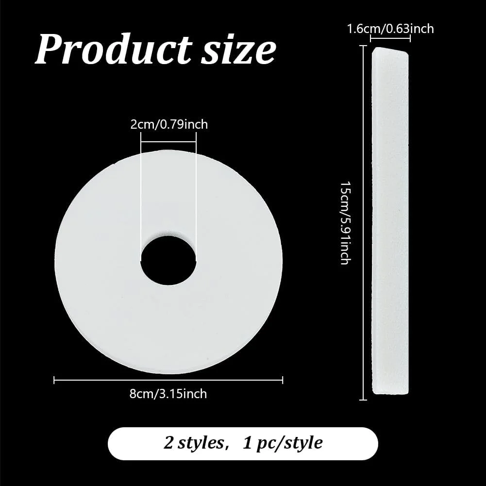 WEBEEDY 2 عدد سنگ سوهان سفالگری، سنگ ساب برای صاف و شکل دادن به سطوح سرامیکی، نوار 18 سانتی‌متری و ابزار سفالگری مدل‌سازی رسی گرد 8 سانتی‌متری، ابزار کوره سفالگری برای پولیش خاک رس، لوازم صنایع دستی