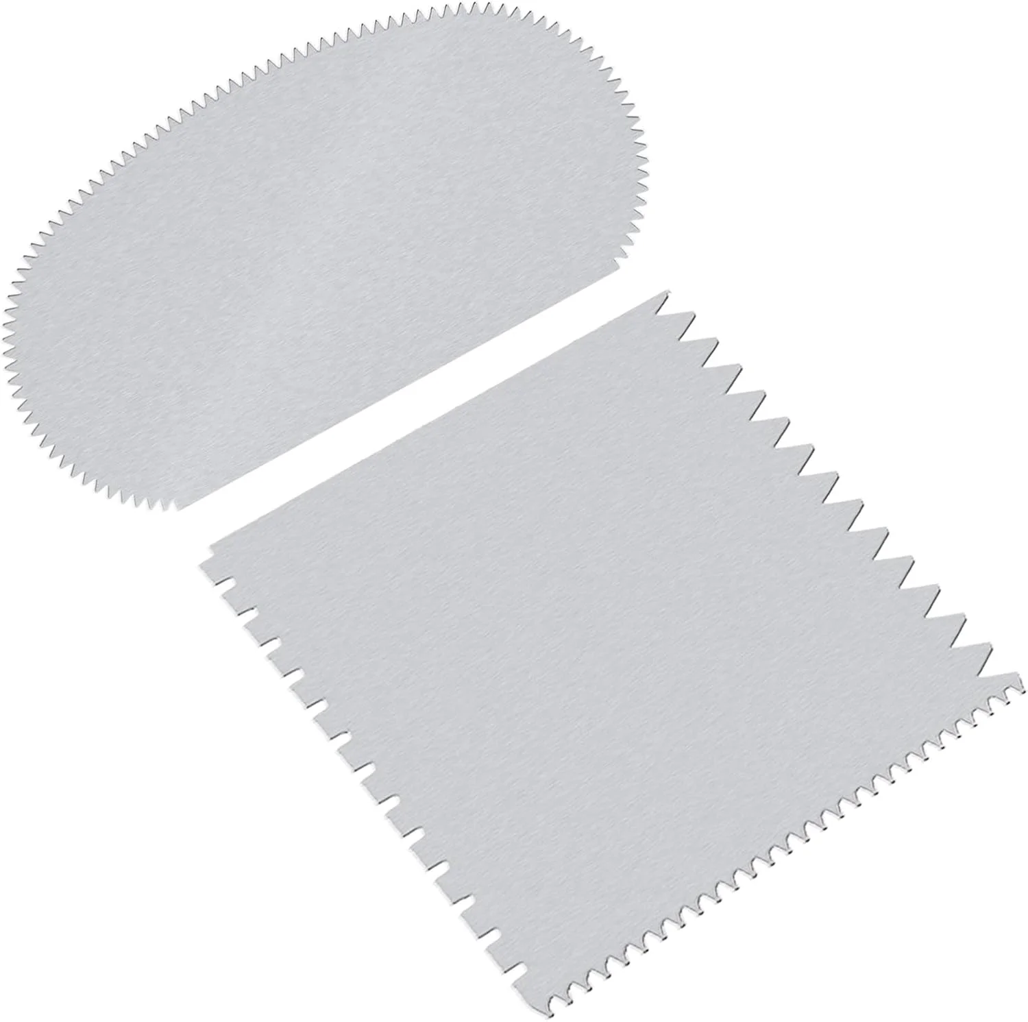 مجموعه 2 عددی ابزار دنده ای آج دار DAJISI، کاردک خاک رس استیل ضد زنگ، ابزار نقره ای خاک رس، ابزار مجسمه سازی خاک رس، ابزار کاردک فلزی، کاردک مجسمه سازی خاک رس حک شده برای مجسمه سازی، بافت دهی، مدل سازی، سفالگری هنرمندان