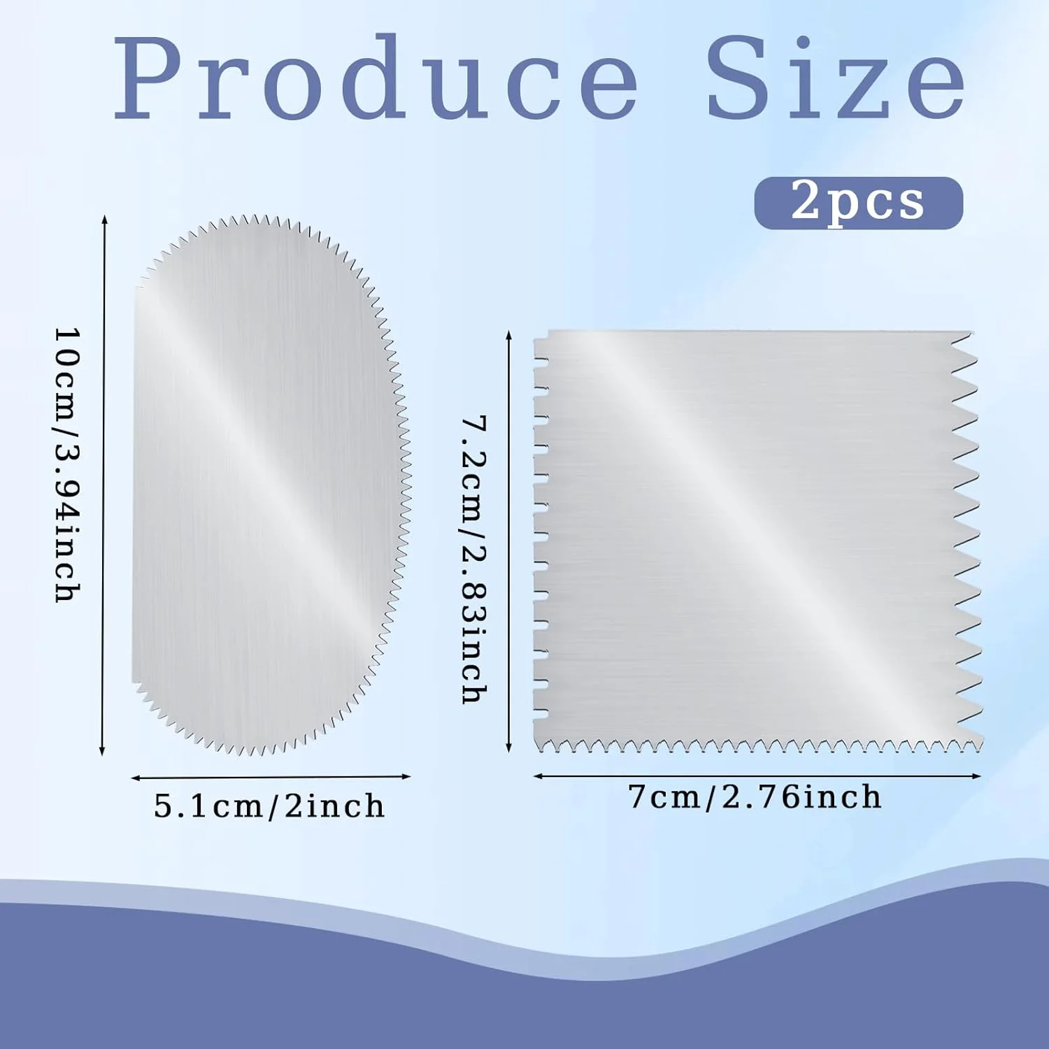 مجموعه 2 عددی ابزار دنده ای آج دار DAJISI، کاردک خاک رس استیل ضد زنگ، ابزار نقره ای خاک رس، ابزار مجسمه سازی خاک رس، ابزار کاردک فلزی، کاردک مجسمه سازی خاک رس حک شده برای مجسمه سازی، بافت دهی، مدل سازی، سفالگری هنرمندان