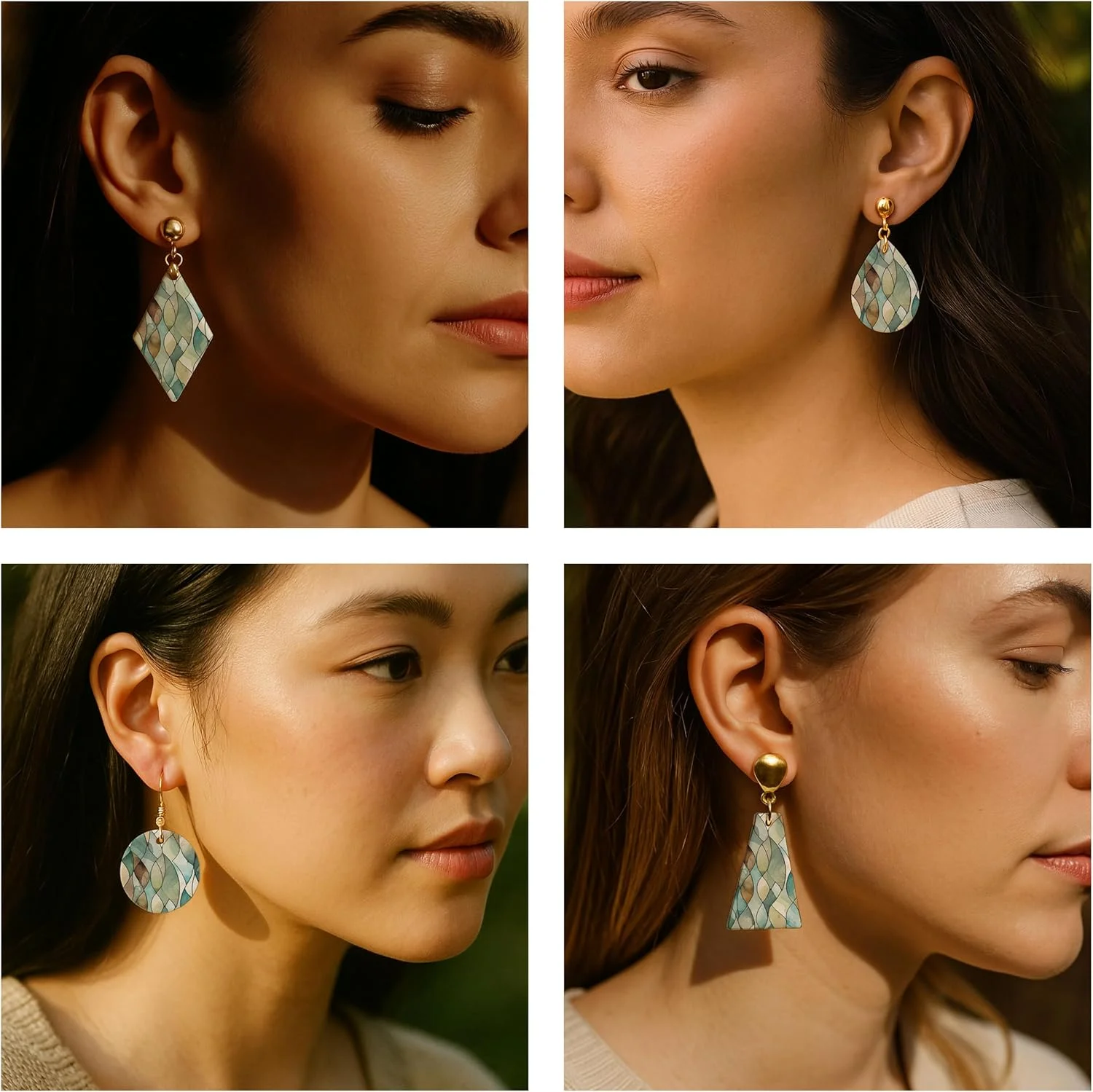 کاغذ انتقال طرح برگ آبرنگی GOTO CLAY TOOLS - 6 عدد، کاغذ انتقال طرح برای خمیر پلیمری، برگه انتقال طرح خمیر پلیمری برای ساخت جواهرات (کاغذهای انتقال محلول در آب) TPUS-868