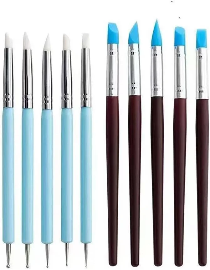 ابزار مجسمه سازی خمیر سیلیکونی 10 تکه، قلم های نقطه گذاری برای سنگ ها، ناخن ها، ترکیب رنگ، طراحی، ابزار نقطه گذاری و صنایع دستی سفالی، صنایع دستی DIY، برس های سیلیکونی، مجسمه سازی سفال (سیلیکون - 10 عدد) ابزار مجسمه سازی خمیر سیلیکونی 10 تکه، قلم های نقطه گذاری برای سنگ ها، ناخن ها، ترکیب رنگ، طراحی، ابزار نقطه گذاری و صنایع دستی سفالی، صنایع دستی DIY، برس های سیلیکونی، مجسمه سازی سفال (سیلیکون - 10 عدد)