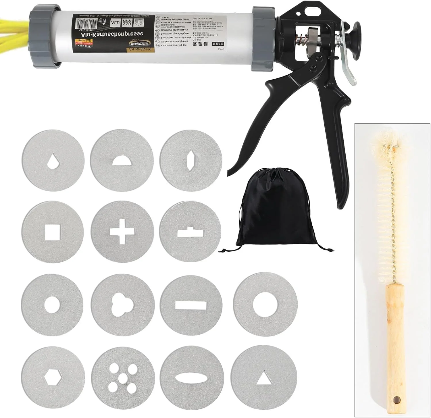 ابزار اکسترودر خمیر رُس Griiyakii، ابزار تفنگ خمیر رُس با 14 صفحه مختلف برای مجسمهسازی و کاردستی با تفنگ اکستروژن خمیر رُس دستی ابزار اکسترودر خمیر رُس Griiyakii، ابزار تفنگ خمیر رُس با 14 صفحه مختلف برای مجسمهسازی و کاردستی با تفنگ اکستروژن خمیر رُس دستی